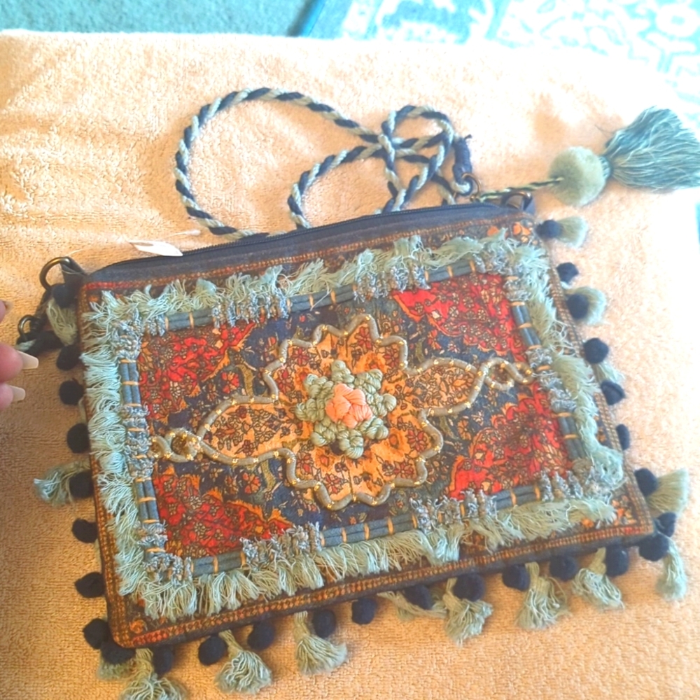 Crossbody fringe purse